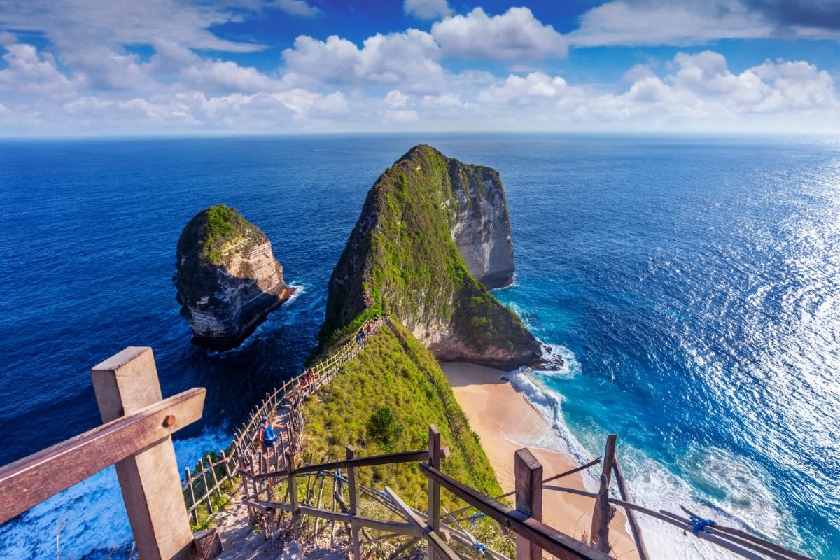 Kelingking Beach Bali - Tangga menuju pantai Kelingking